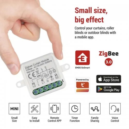 Умный модуль двигателя Emos ZigBee H5109 купить в Украине | Telemart фото