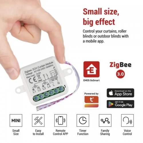 Розумний модуль двигуна Emos ZigBee H5110 купити в Україні | Telemart фото