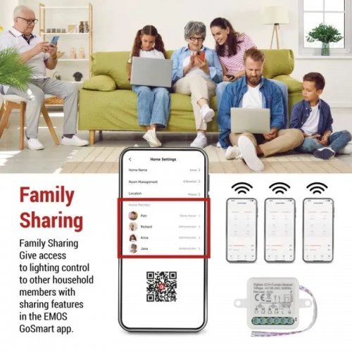 Розумний модуль двигуна Emos ZigBee H5110 купити в Україні | Telemart фото