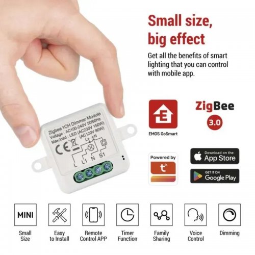 Умный модуль регулировки яркости Emos ZigBee H5107 купить в Украине | Telemart фото