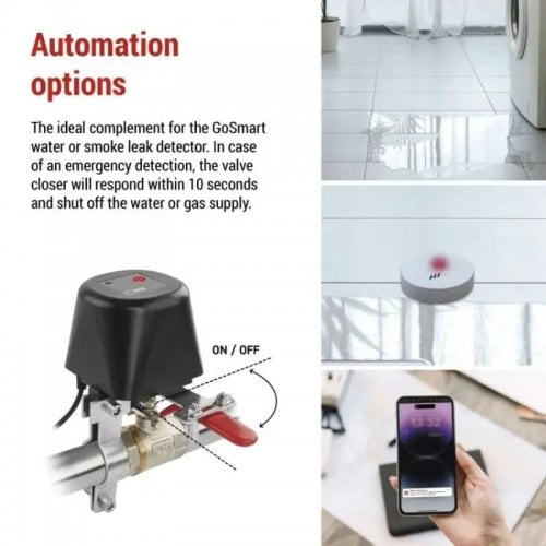 Умный моторизированный контроллер водяного, газового крана Emos ZigBee P5640S купить в Украине | Telemart фото