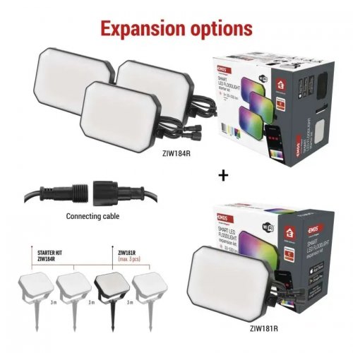 Розумний прожектор Emos ZIW184R RGBIC Wi-Fi купити в Україні | Telemart фото