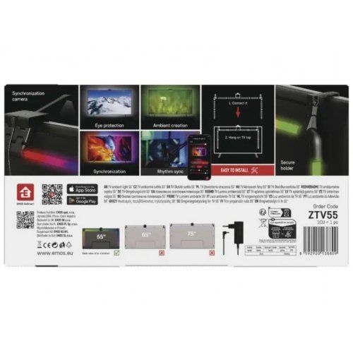 Освещение для телевизора Emos ZTV55 GoSmart Ambient LED RGB 55“ (139 см) купить в Украине | Telemart фото