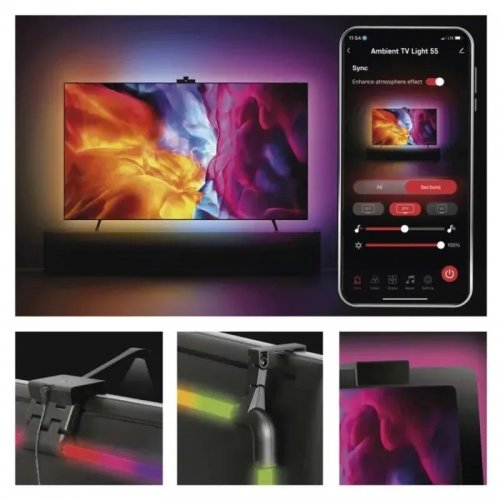 Освещение для телевизора Emos ZTV55 GoSmart Ambient LED RGB 55“ (139 см) купить в Украине | Telemart фото