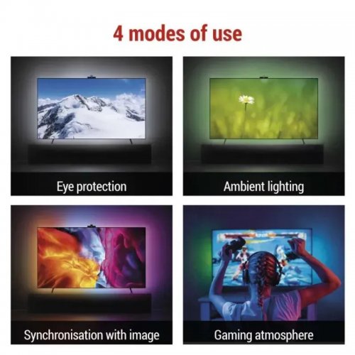 Освещение для телевизора Emos ZTV55 GoSmart Ambient LED RGB 55“ (139 см) купить в Украине | Telemart фото