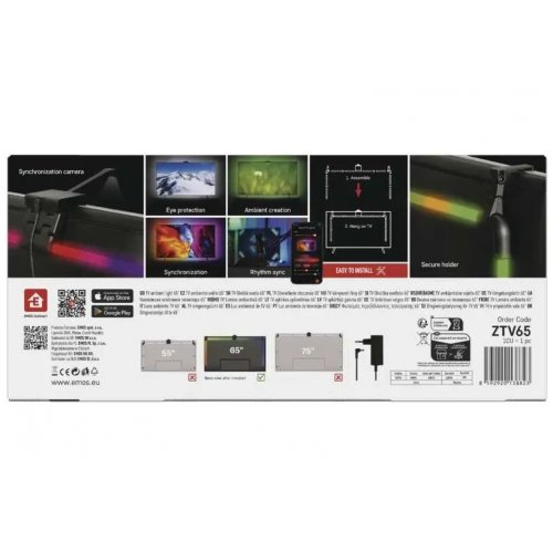 Освітлення для телевізора Emos ZTV65 GoSmart Ambient LED RGB 65“ (164 см) купити в Україні | Telemart фото
