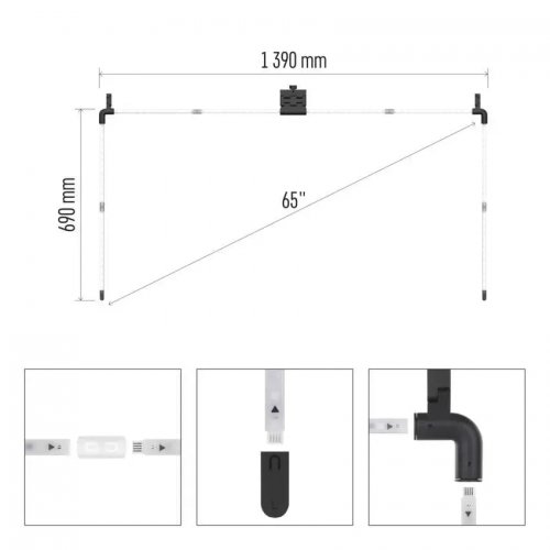 Освітлення для телевізора Emos ZTV65 GoSmart Ambient LED RGB 65“ (164 см) купити в Україні | Telemart фото