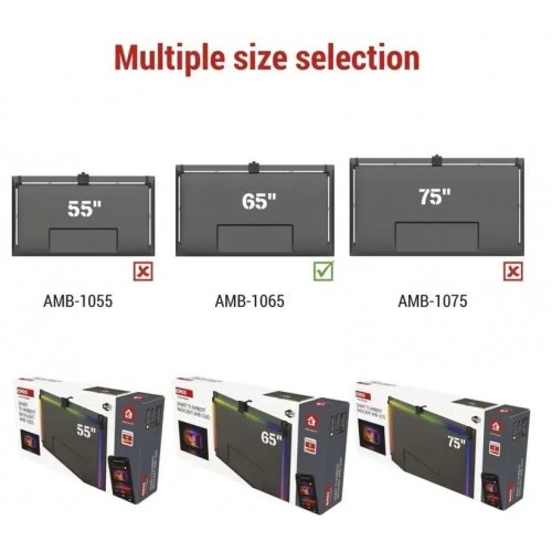Освітлення для телевізора Emos ZTV65 GoSmart Ambient LED RGB 65“ (164 см) купити в Україні | Telemart фото