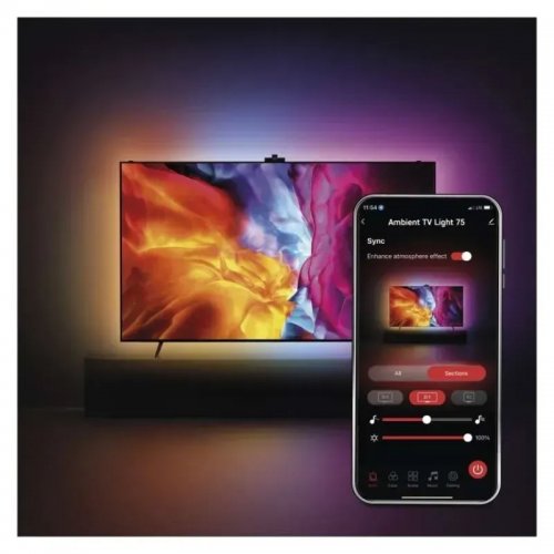 Освітлення для телевізора Emos ZTV75 GoSmart Ambient LED RGB 75“ (189 см) купити в Україні | Telemart фото