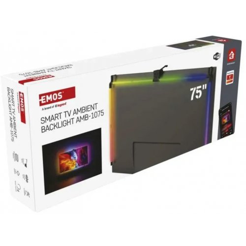 Освітлення для телевізора Emos ZTV75 GoSmart Ambient LED RGB 75“ (189 см) купити в Україні | Telemart фото