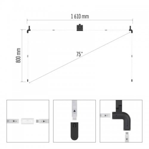 Освітлення для телевізора Emos ZTV75 GoSmart Ambient LED RGB 75“ (189 см) купити в Україні | Telemart фото