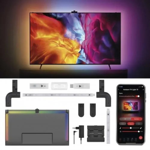 Освітлення для телевізора Emos ZTV75 GoSmart Ambient LED RGB 75“ (189 см) купити в Україні | Telemart фото