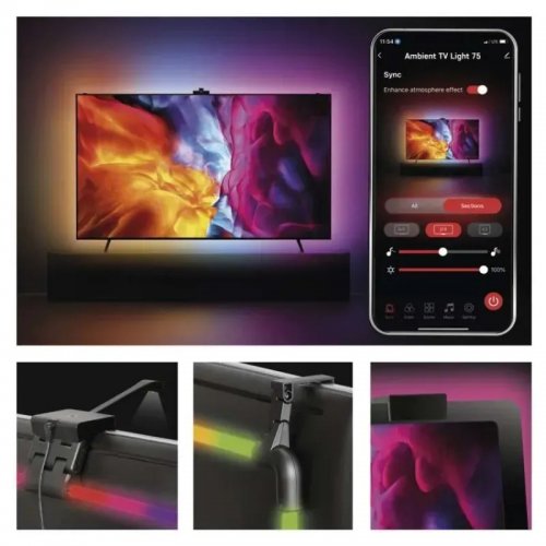 Освітлення для телевізора Emos ZTV75 GoSmart Ambient LED RGB 75“ (189 см) купити в Україні | Telemart фото