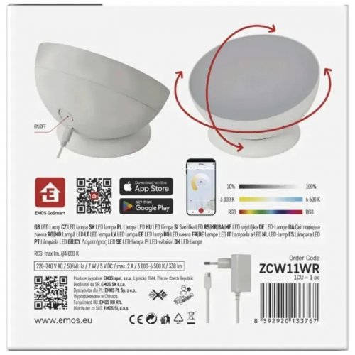 Смарт-лампа Emos ZCW11WR GoSmart LED Ambient RGB Wi-Fi купить в Украине | Telemart фото
