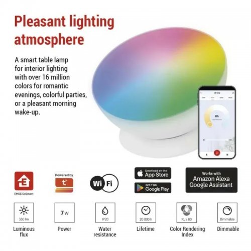 Смарт-лампа Emos ZCW11WR GoSmart LED Ambient RGB Wi-Fi купить в Украине | Telemart фото