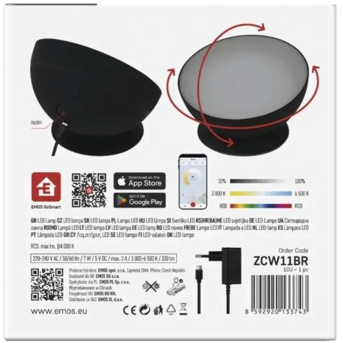 Смарт-лампа Emos ZCW11BR GoSmart LED Ambient RGB Wi-Fi купити в Україні | Telemart фото