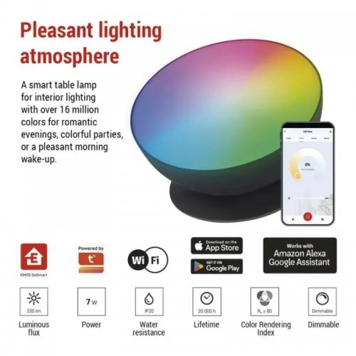 Смарт-лампа Emos ZCW11BR GoSmart LED Ambient RGB Wi-Fi купити в Україні | Telemart фото