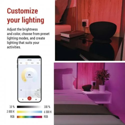 Смарт-лампа Emos ZCW11BR GoSmart LED Ambient RGB Wi-Fi купити в Україні | Telemart фото