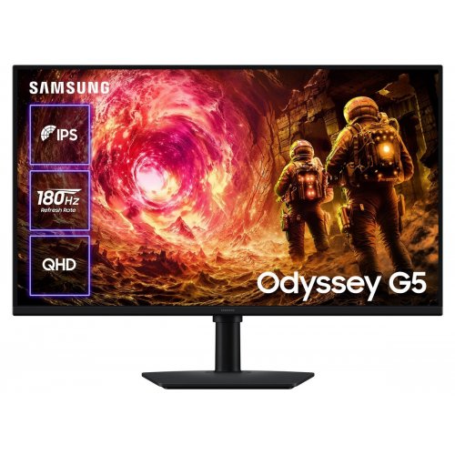 Уцінка монітор Samsung 32" Odyssey G5 (LS32FG502EIXUA) Black (Пошкоджено пакування, 892221) купити в Україні: Київ, Львів, Хмельницький, Тернопіль, Івано-Франківськ | Низька ціна, відгуки, характеристики від TELEMART фото