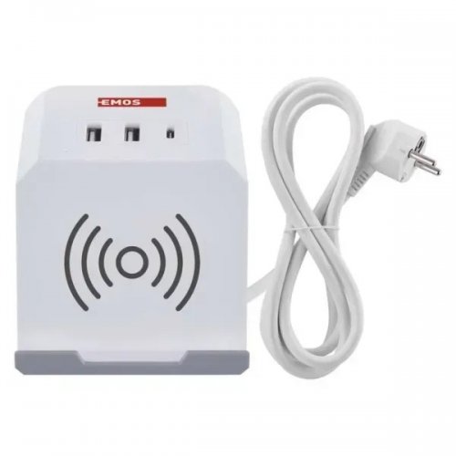 Мережевий подовжувач Emos 2 м 2 розетки + 2 x USB + 1 x USB Type-C (P0222CQ) купити в Україні: Київ, Львів, Хмельницький, Тернопіль, Івано-Франківськ | Низька ціна, відгуки, характеристики від TELEMART фото
