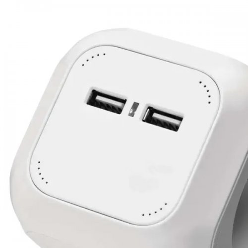 Мережевий подовжувач Emos 1.9 м 4 розетки + 2 x USB (P04219GU) купити в Україні: Київ, Львів, Хмельницький, Тернопіль, Івано-Франківськ | Низька ціна, відгуки, характеристики від TELEMART фото