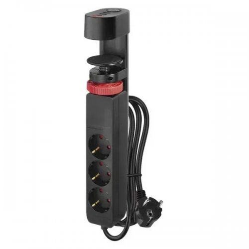 Мережевий подовжувач Emos 1.5 м 3 розетки + 2 x USB + 1 x USB Type-C (P1321PD) купити в Україні: Київ, Львів, Хмельницький, Тернопіль, Івано-Франківськ | Низька ціна, відгуки, характеристики від TELEMART фото