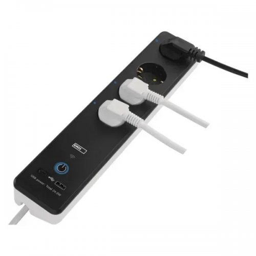Мережевий подовжувач Emos 2 м 4 розетки + 1 x USB + 1 x USB Type-C (P1422SM) купити в Україні: Київ, Львів, Хмельницький, Тернопіль, Івано-Франківськ | Низька ціна, відгуки, характеристики від TELEMART фото