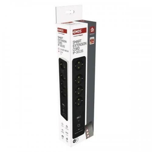 Мережевий подовжувач Emos 2 м 4 розетки + 1 x USB + 1 x USB Type-C (P1422SM) купити в Україні: Київ, Львів, Хмельницький, Тернопіль, Івано-Франківськ | Низька ціна, відгуки, характеристики від TELEMART фото