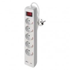 Сетевой удлинитель Emos 3 м 5 розеток + 1 x USB + 1 x USB Type-C (P1523CU)