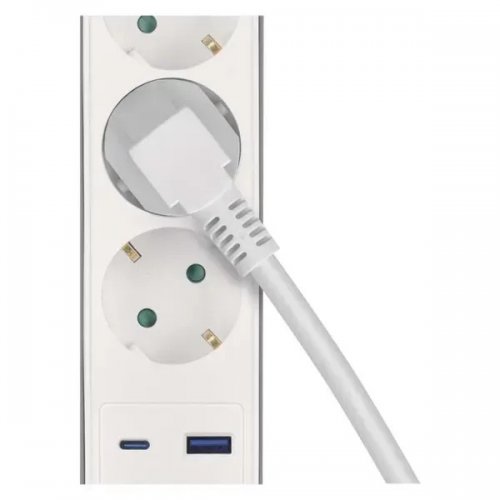 Сетевой удлинитель Emos 3 м 5 розеток + 1 x USB + 1 x USB Type-C (P1523FC) купить в Украине: Киев, Днепр, Харьков, Одесса  | Низкая цена, отзывы, характеристики от TELEMART фото