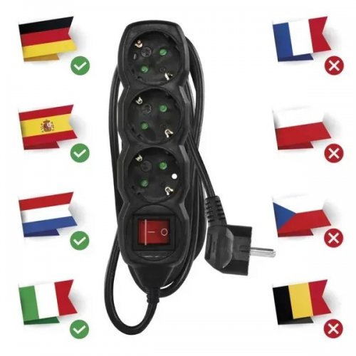 Мережевий подовжувач Emos 1.5 м 3 розетки (PC1321R) купити в Україні: Київ, Львів, Хмельницький, Тернопіль, Івано-Франківськ | Низька ціна, відгуки, характеристики від TELEMART фото