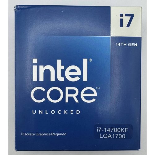 Процессор Intel Core i7-14700KF 3.4(5.6)GHz 33MB s1700 Box (BX8071514700KF) (Восстановлено продавцом, 892432) купить в Украине: Киев, Днепр, Харьков, Одесса  | Проверка совместимости, низкая цена, отзывы, характеристики от TELEMART фото