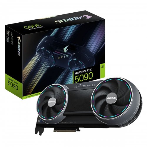 Відеокарта Gigabyte GeForce RTX 5090 AORUS INFINITY 32768MB (GV-N5090AORUS IF-32GD) купити в Україні: Київ, Львів, Хмельницький, Тернопіль, Івано-Франківськ | Перевірка сумісності, низька ціна, відгуки, характеристики від TELEMART фото