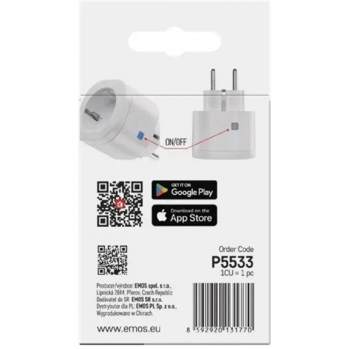 Розумна розетка Emos ZigBee P5533 GoSmart купити в Україні | Telemart фото