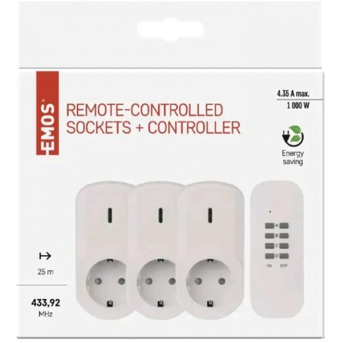 Дистанційно керовані розетки Emos P0069 купити в Україні | Telemart фото