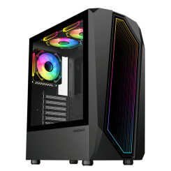 Корпус GAMEMAX Time Bandit Tempered Glass без БП Black (Восстановлено продавцом, 892483)