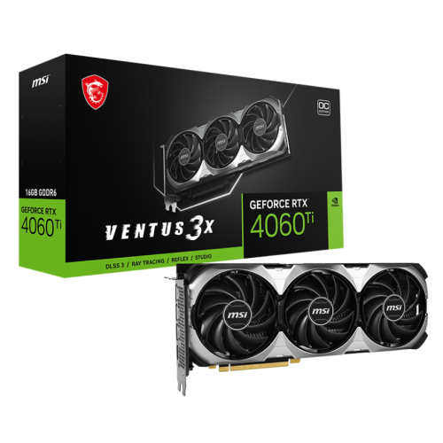 Видеокарта MSI GeForce RTX 4060 Ti VENTUS 3X OC 16384MB (RTX 4060 Ti VENTUS 3X 16G OC) (Восстановлено продавцом, 892492) купить в Украине: Киев, Днепр, Харьков, Одесса  | Проверка совместимости, низкая цена, отзывы, характеристики от TELEMART фото