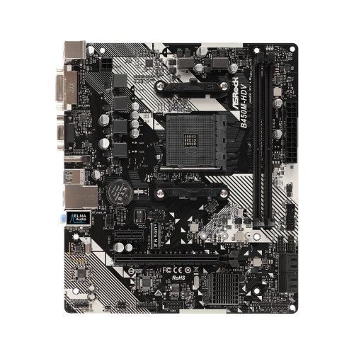 Уцінка материнська плата AsRock B450M-HDV R4.0 (sAM4, AMD B450) (Пошкоджено пакування, 892497) купити в Україні: Київ, Львів, Хмельницький, Тернопіль, Івано-Франківськ | Перевірка сумісності, низька ціна, відгуки, характеристики від TELEMART фото