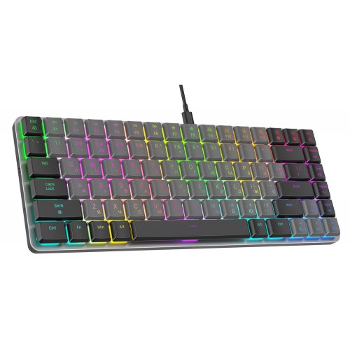 Уценка клавиатура GamePro MK141R RGB Outemu Red Switch Low Profile Dark Gray (Вскрытая упаковка, 892523) купить в Украине: Киев, Днепр, Харьков, Одесса  | Низкая цена, отзывы, характеристики от TELEMART фото