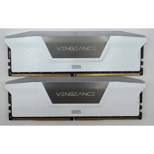 Озп Corsair DDR5 64GB (2x32GB) 6000Mhz Vengeance RGB White (CMH64GX5M2B6000C40W) (Відновлено продавцем, 892526) купити в Україні: Київ, Львів, Хмельницький, Тернопіль, Івано-Франківськ | Перевірка сумісності, низька ціна, відгуки, характеристики від TELEMART фото