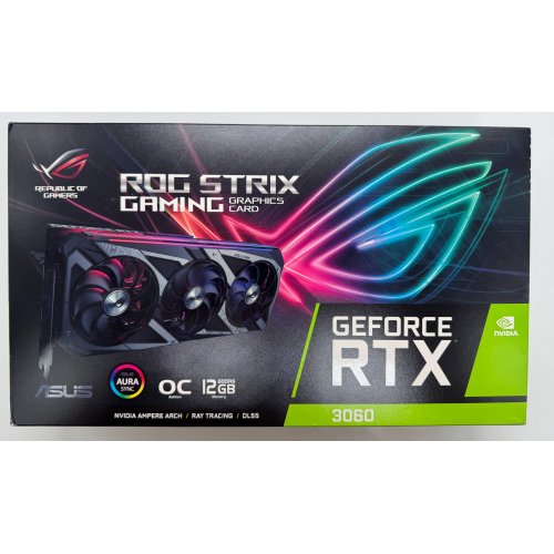 Відеокарта Asus ROG GeForce RTX 3060 STRIX OC 12288MB (ROG-STRIX-RTX3060-O12G-V2-GAMING) (Відновлено продавцем, 892537) купити в Україні: Київ, Львів, Хмельницький, Тернопіль, Івано-Франківськ | Перевірка сумісності, низька ціна, відгуки, характеристики від TELEMART фото