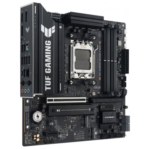 Уцінка материнська плата Asus TUF GAMING B850M-E WIFI (sAM5, AMD B850) (Відремонтовано виробником, 892554) купити в Україні: Київ, Львів, Хмельницький, Тернопіль, Івано-Франківськ | Перевірка сумісності, низька ціна, відгуки, характеристики від TELEMART фото