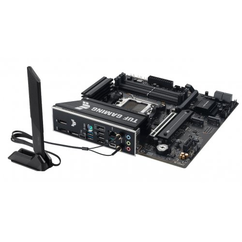 Уцінка материнська плата Asus TUF GAMING B850M-E WIFI (sAM5, AMD B850) (Відремонтовано виробником, 892554) купити в Україні: Київ, Львів, Хмельницький, Тернопіль, Івано-Франківськ | Перевірка сумісності, низька ціна, відгуки, характеристики від TELEMART фото