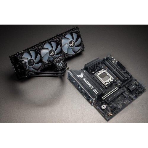 Уцінка материнська плата Asus TUF GAMING B850M-E WIFI (sAM5, AMD B850) (Відремонтовано виробником, 892554) купити в Україні: Київ, Львів, Хмельницький, Тернопіль, Івано-Франківськ | Перевірка сумісності, низька ціна, відгуки, характеристики від TELEMART фото