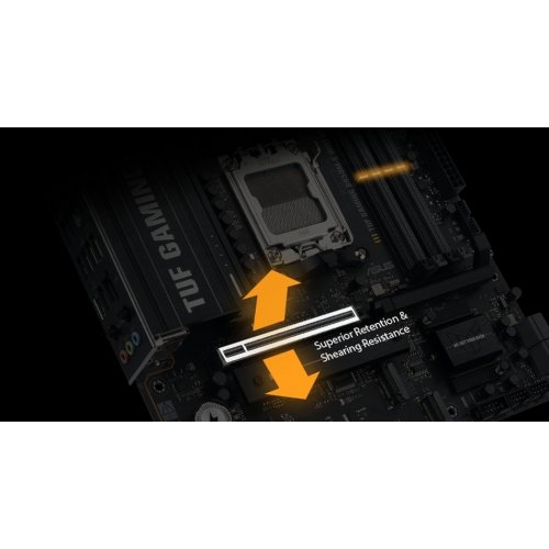 Уцінка материнська плата Asus TUF GAMING B850M-E WIFI (sAM5, AMD B850) (Відремонтовано виробником, 892554) купити в Україні: Київ, Львів, Хмельницький, Тернопіль, Івано-Франківськ | Перевірка сумісності, низька ціна, відгуки, характеристики від TELEMART фото
