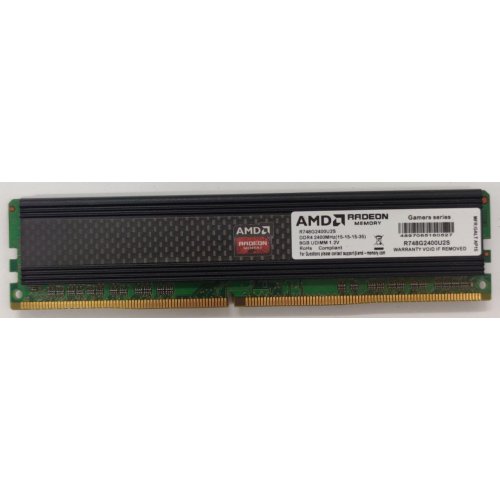 Озп AMD Radeon DDR4 8GB 2400MHz (R748G2400U2S) (Відновлено продавцем, 892574) купити в Україні: Київ, Львів, Хмельницький, Тернопіль, Івано-Франківськ | Перевірка сумісності, низька ціна, відгуки, характеристики від TELEMART фото