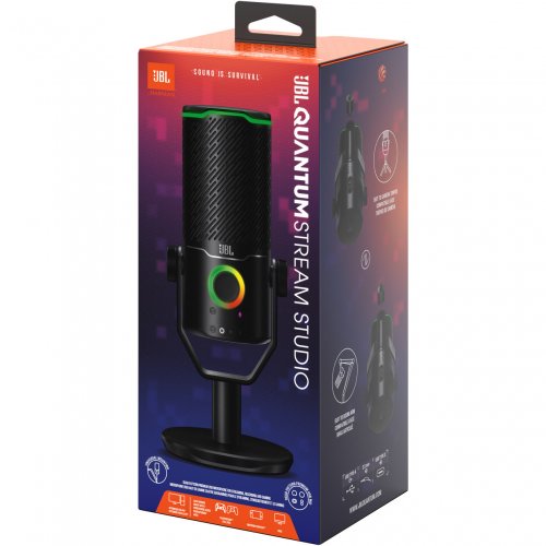 Микрофон JBL Quantum Stream Studio (JBLSTRMSTUDIOBLK) Chrome купить в Украине | Telemart фото