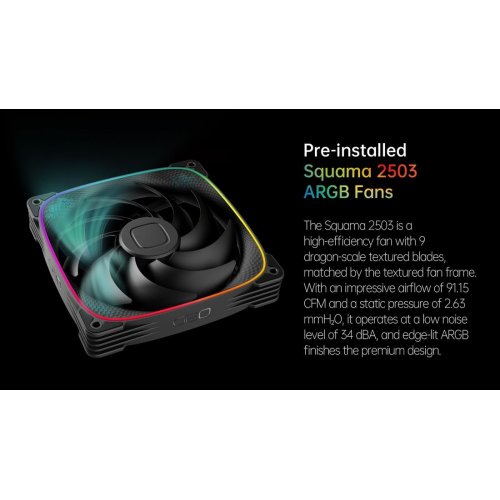 Уцінка готова сво Geometric Future Eskimo Pro 420 ARGB (GEO-EP-42B) Black (Розкрита упаковка, відсутні кріплення AMD, 892651) купити в Україні: Київ, Львів, Хмельницький, Тернопіль, Івано-Франківськ | Перевірка сумісності, низька ціна, відгуки, характеристики від TELEMART фото