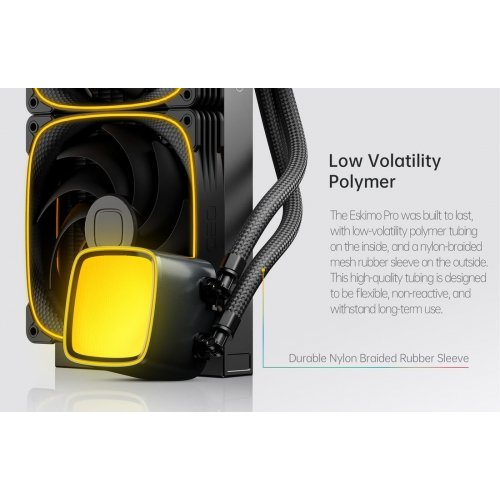 Уцінка готова сво Geometric Future Eskimo Pro 420 ARGB (GEO-EP-42B) Black (Розкрита упаковка, відсутні кріплення AMD, 892651) купити в Україні: Київ, Львів, Хмельницький, Тернопіль, Івано-Франківськ | Перевірка сумісності, низька ціна, відгуки, характеристики від TELEMART фото