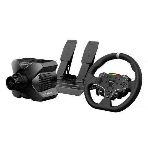 Уцінка кермо з педалями MOZA Racing R3 Racing Bundle for PC (RS074_Moza) Black (Розкрита упаковка, 892658) купити в Україні: Київ, Львів, Хмельницький, Тернопіль, Івано-Франківськ | Низька ціна, відгуки, характеристики від TELEMART фото